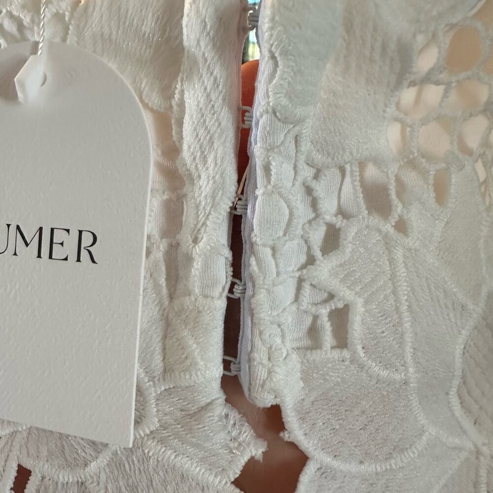 NWT Rumer Tropez White Lace Bridal Beach Wedding Maxi Skirt and Crop Top Size XS - Picture 6 of 11
